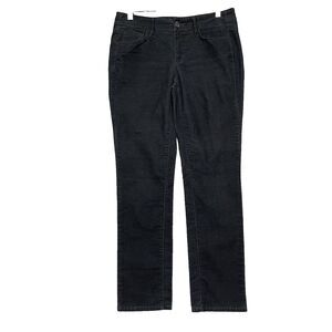 Loft Jeans Womens 6 28 Black Corduroy Modern Straight Cords‎ Minimalist Stretch